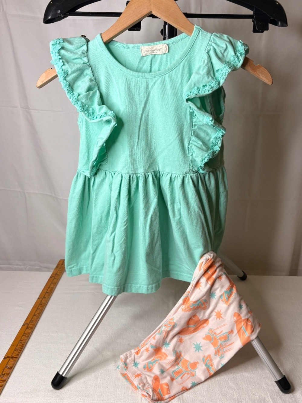 Marie Nicole Clothing Girls Western Boots Hat Outfit Set 3XL Ruffles